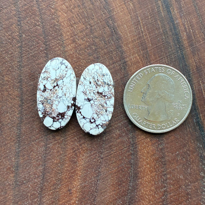 Wild Horse Jasper - Cabochon Pair - Oval - Teardrop
