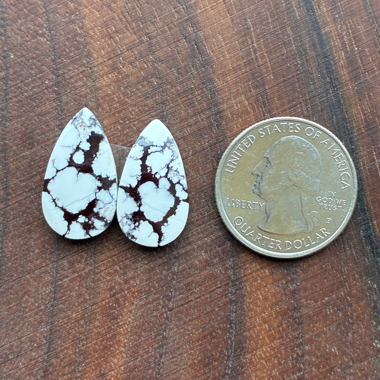 Wild Horse Jasper - Cabochon Pair - Oval - Teardrop