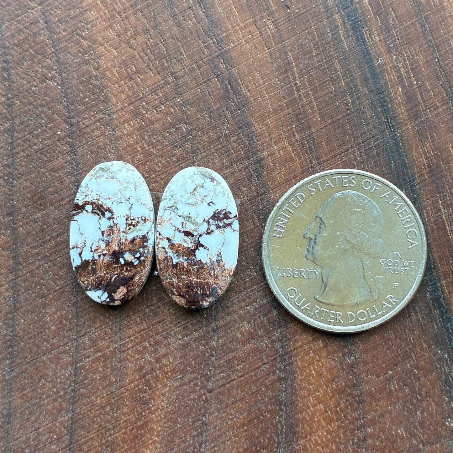 Wild Horse Jasper - Cabochon Pair - Oval - Teardrop