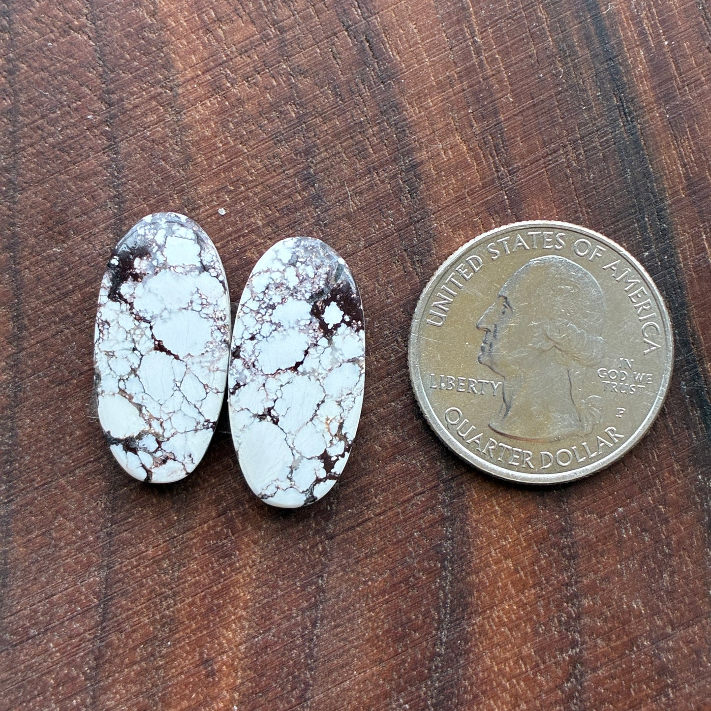 Wild Horse Jasper - Cabochon Pair - Oval - Teardrop