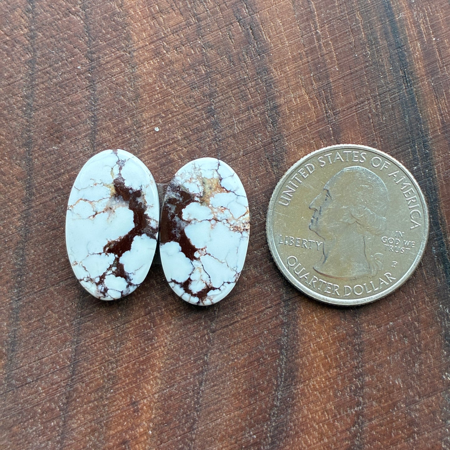 Wild Horse Jasper - Cabochon Pair - Oval - Teardrop
