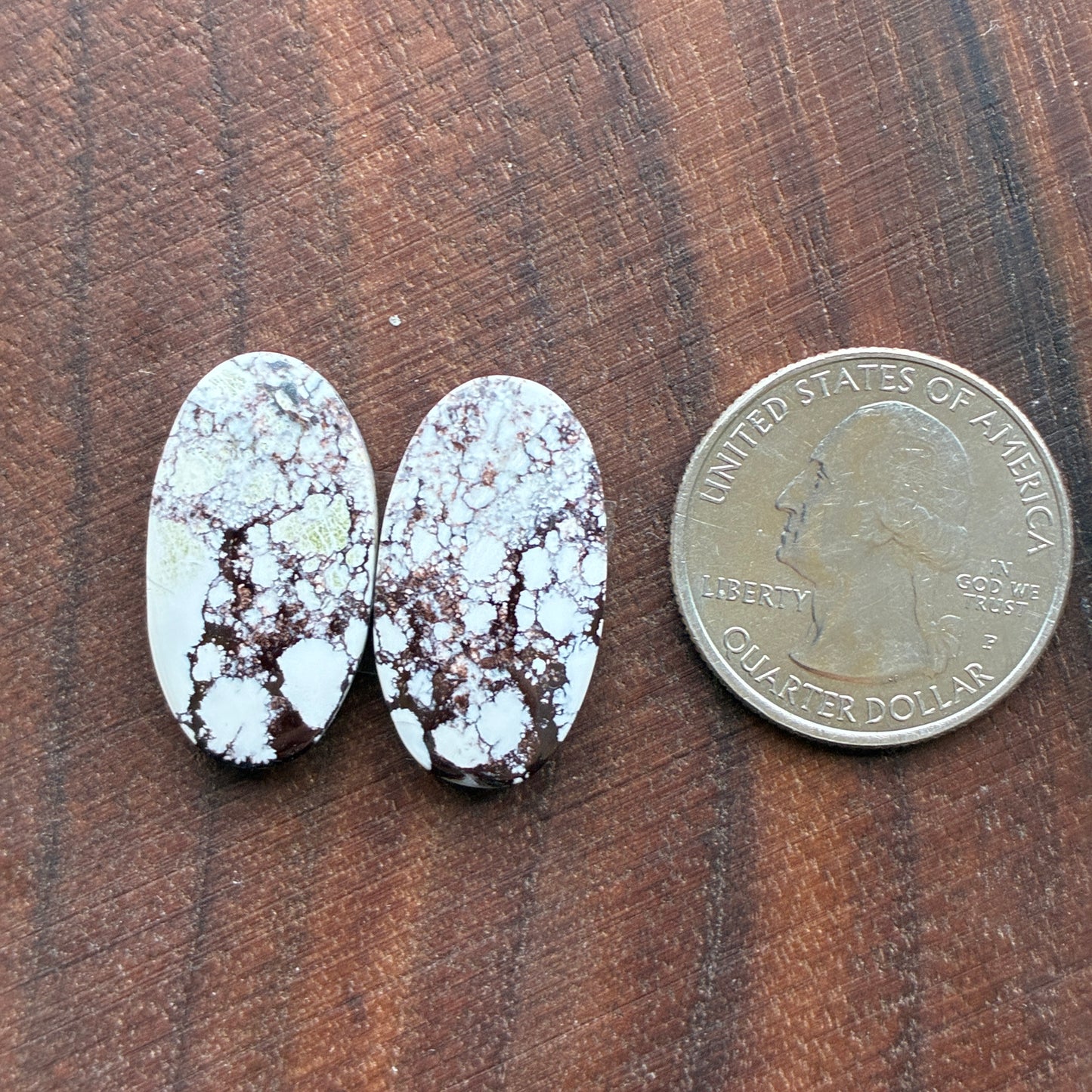 Wild Horse Jasper - Cabochon Pair - Oval - Teardrop