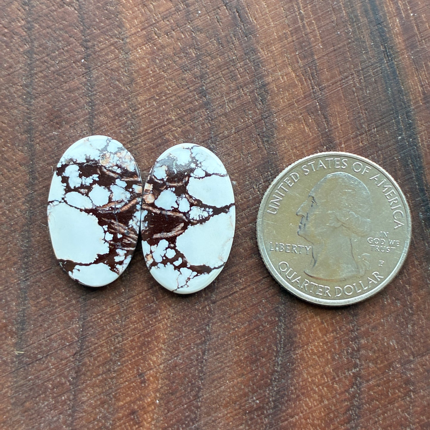 Wild Horse Jasper - Cabochon Pair - Oval - Teardrop