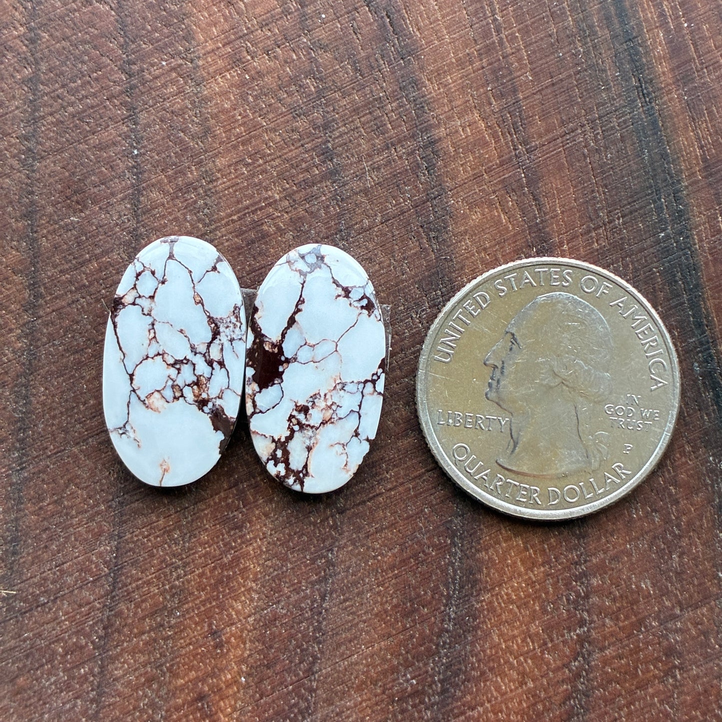 Wild Horse Jasper - Cabochon Pair - Oval - Teardrop