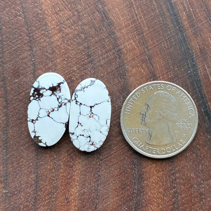 Wild Horse Jasper - Cabochon Pair - Oval - Teardrop