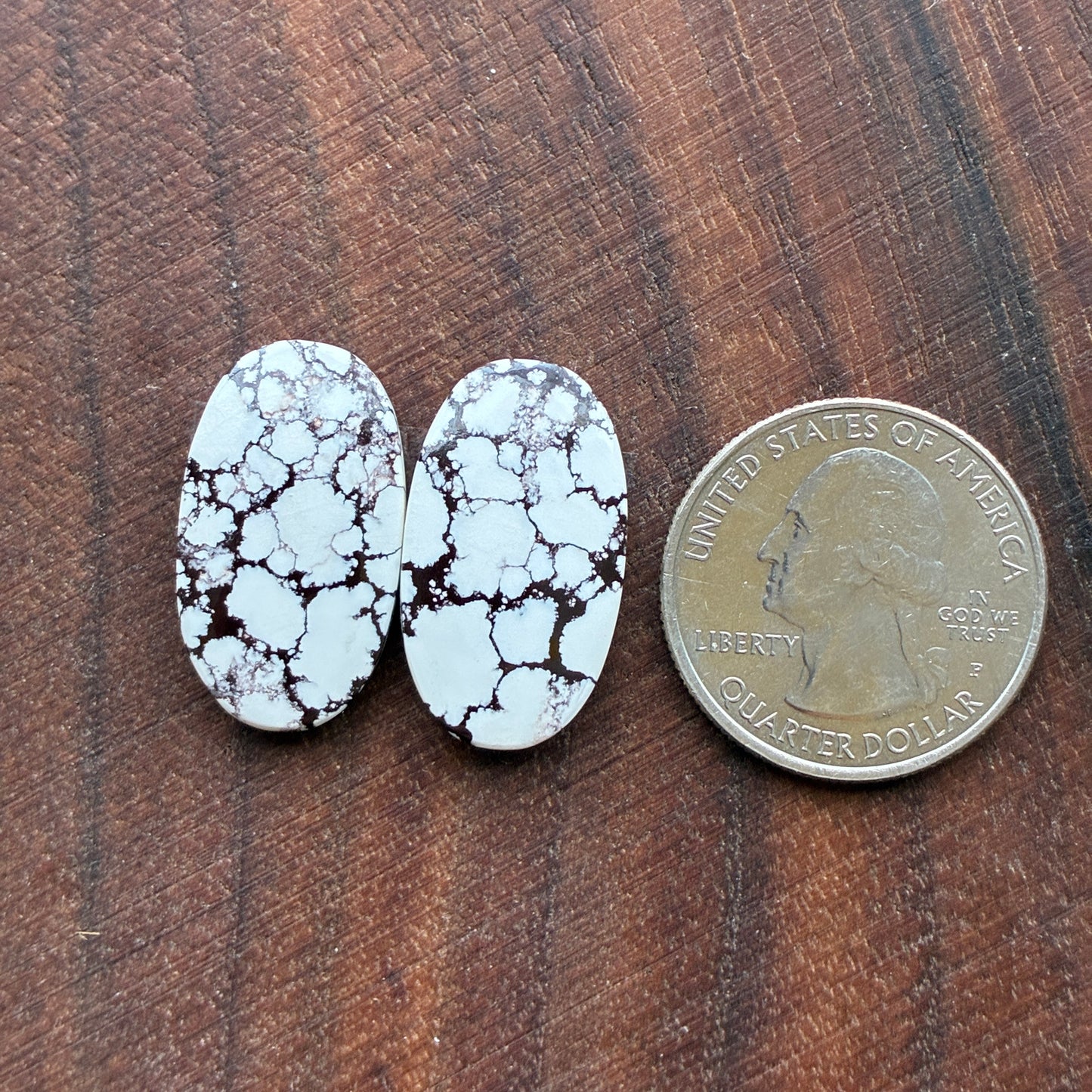 Wild Horse Jasper - Cabochon Pair - Oval - Teardrop