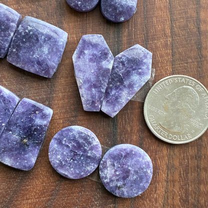Lepidolite - Cabochon Pair - Round - Oval - Teardrop - Coffin - Square