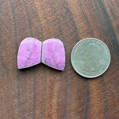Cobalt Calcite - Cabochon Pair - Oval - Teardrop - Round