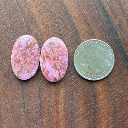 Cobalt Calcite - Cabochon Pair - Oval - Teardrop - Round