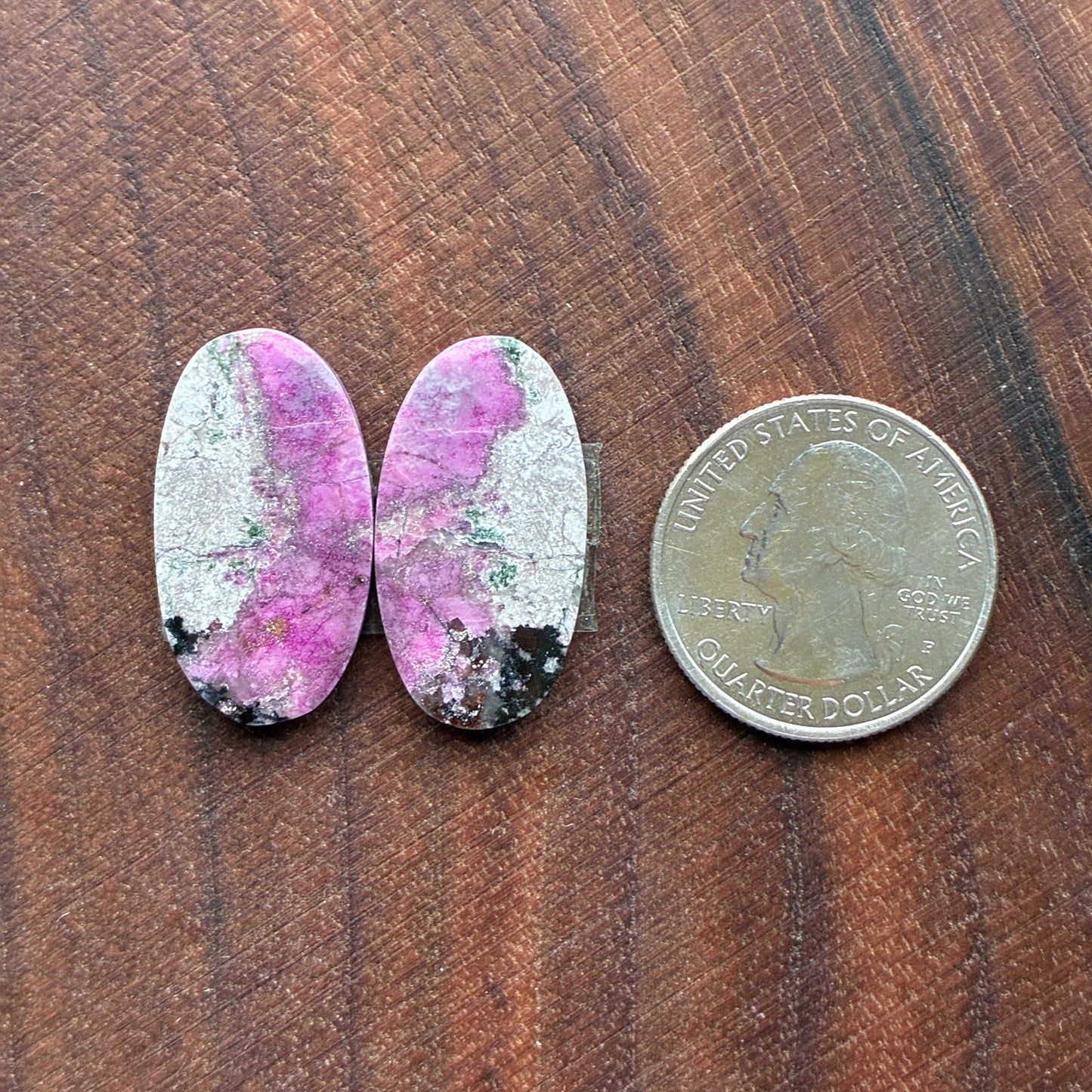 Cobalt Calcite - Cabochon Pair - Oval - Teardrop - Round