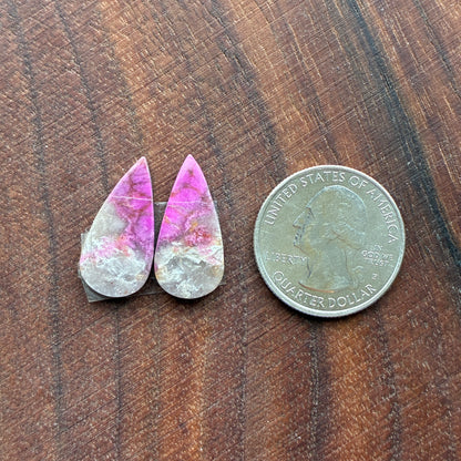 Cobalt Calcite - Cabochon Pair - Oval - Teardrop - Round