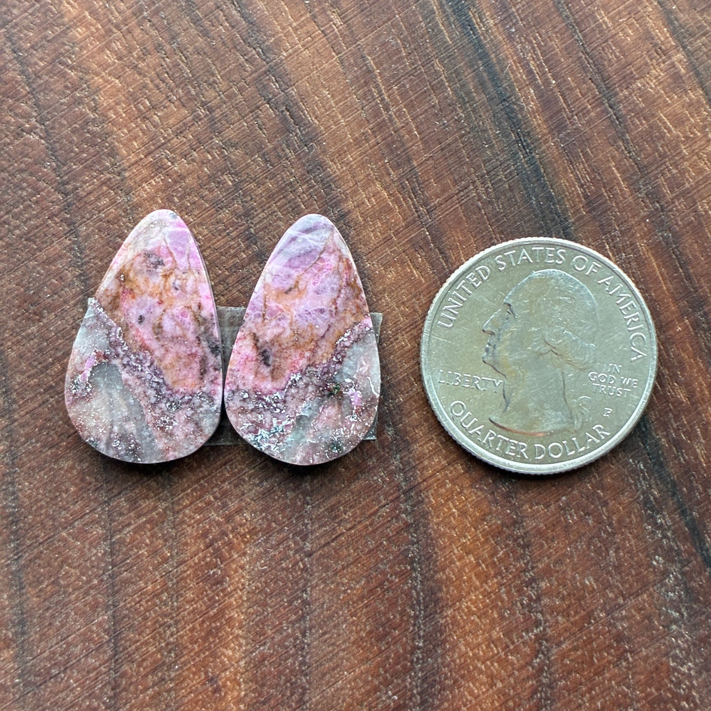 Cobalt Calcite - Cabochon Pair - Oval - Teardrop - Round