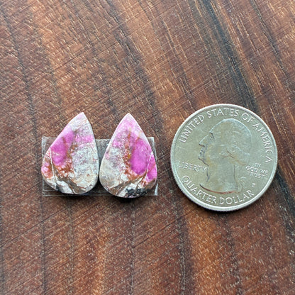 Cobalt Calcite - Cabochon Pair - Oval - Teardrop - Round