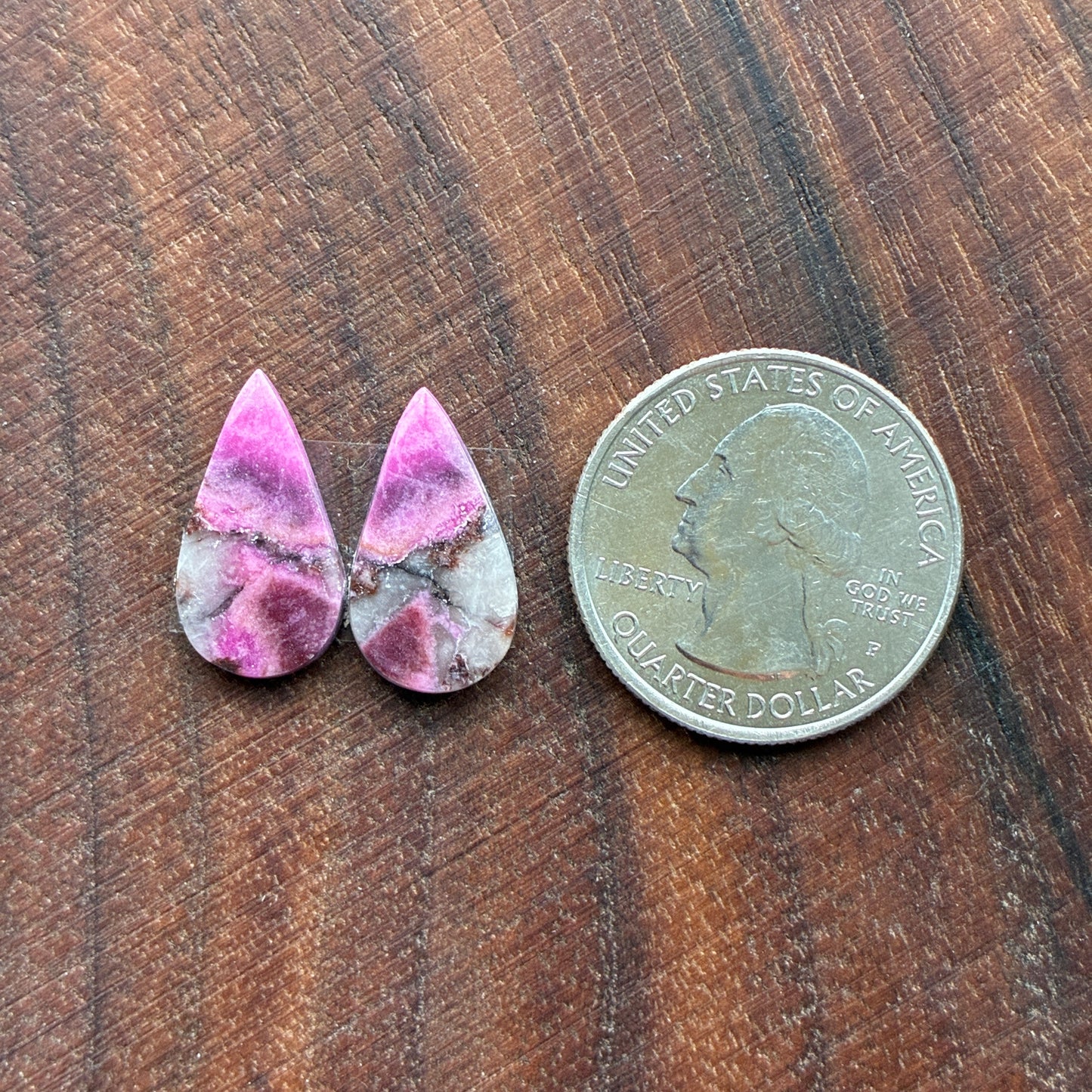 Cobalt Calcite - Cabochon Pair - Oval - Teardrop - Round