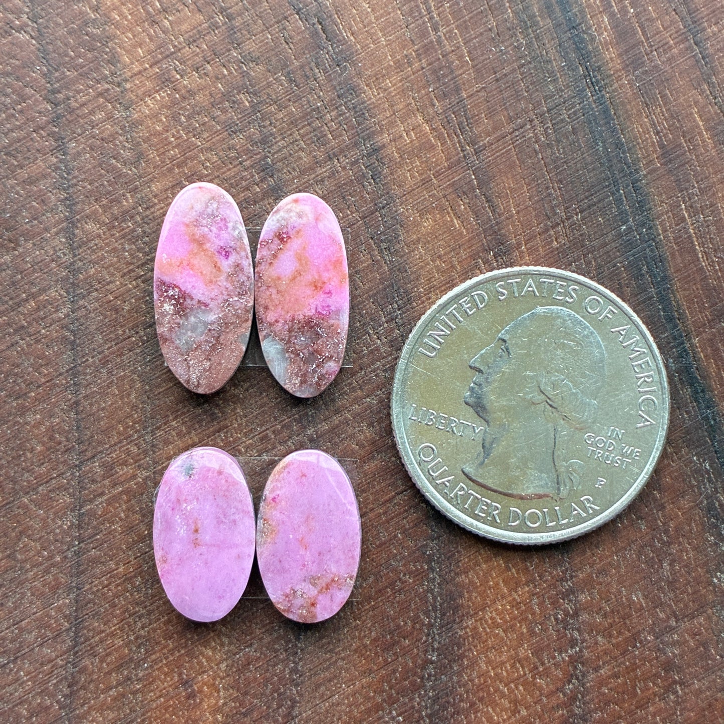 Cobalt Calcite - Cabochon Pair - Oval - Teardrop - Round