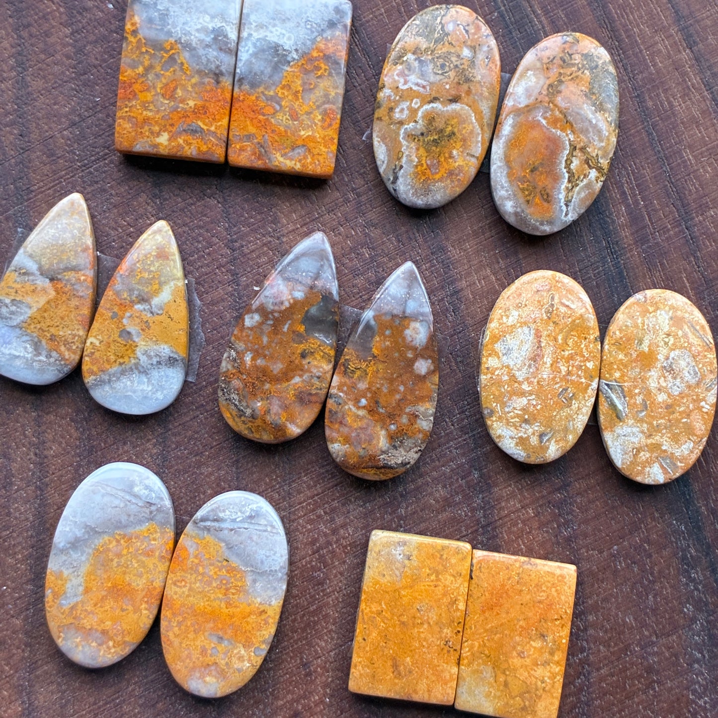 Bumblebee Jasper - Cabochon Pair - Rectangle - Oval - Teardrop