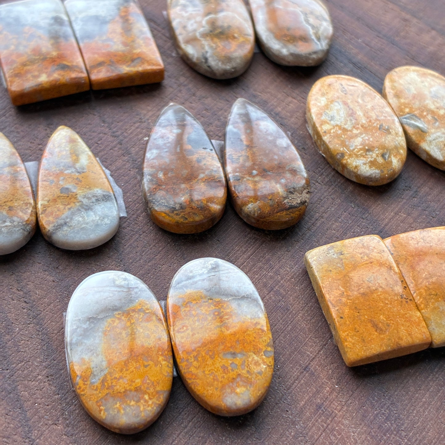 Bumblebee Jasper - Cabochon Pair - Rectangle - Oval - Teardrop