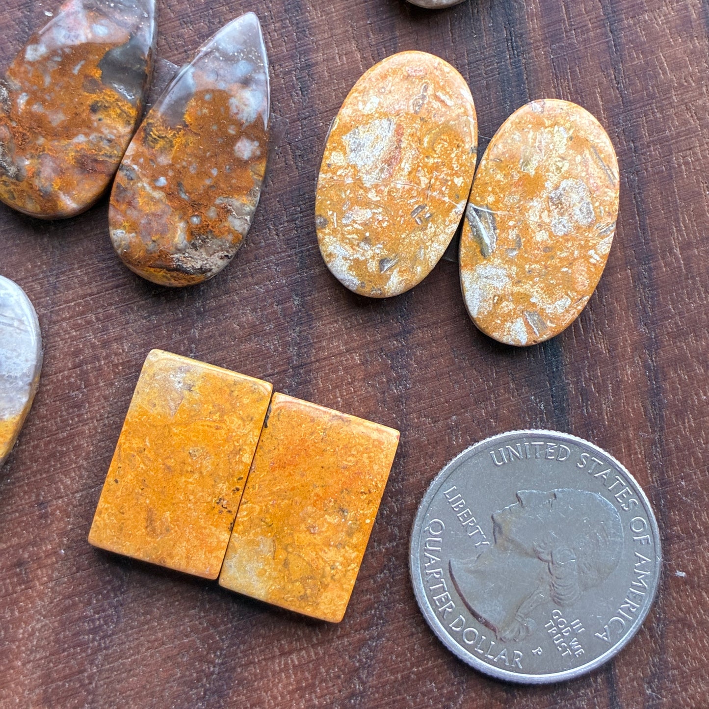 Bumblebee Jasper - Cabochon Pair - Rectangle - Oval - Teardrop