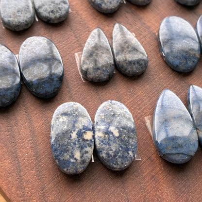 Dumortierite - Cabochon Pair - Oval - Teardrop