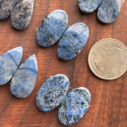 Dumortierite - Cabochon Pair - Oval - Teardrop