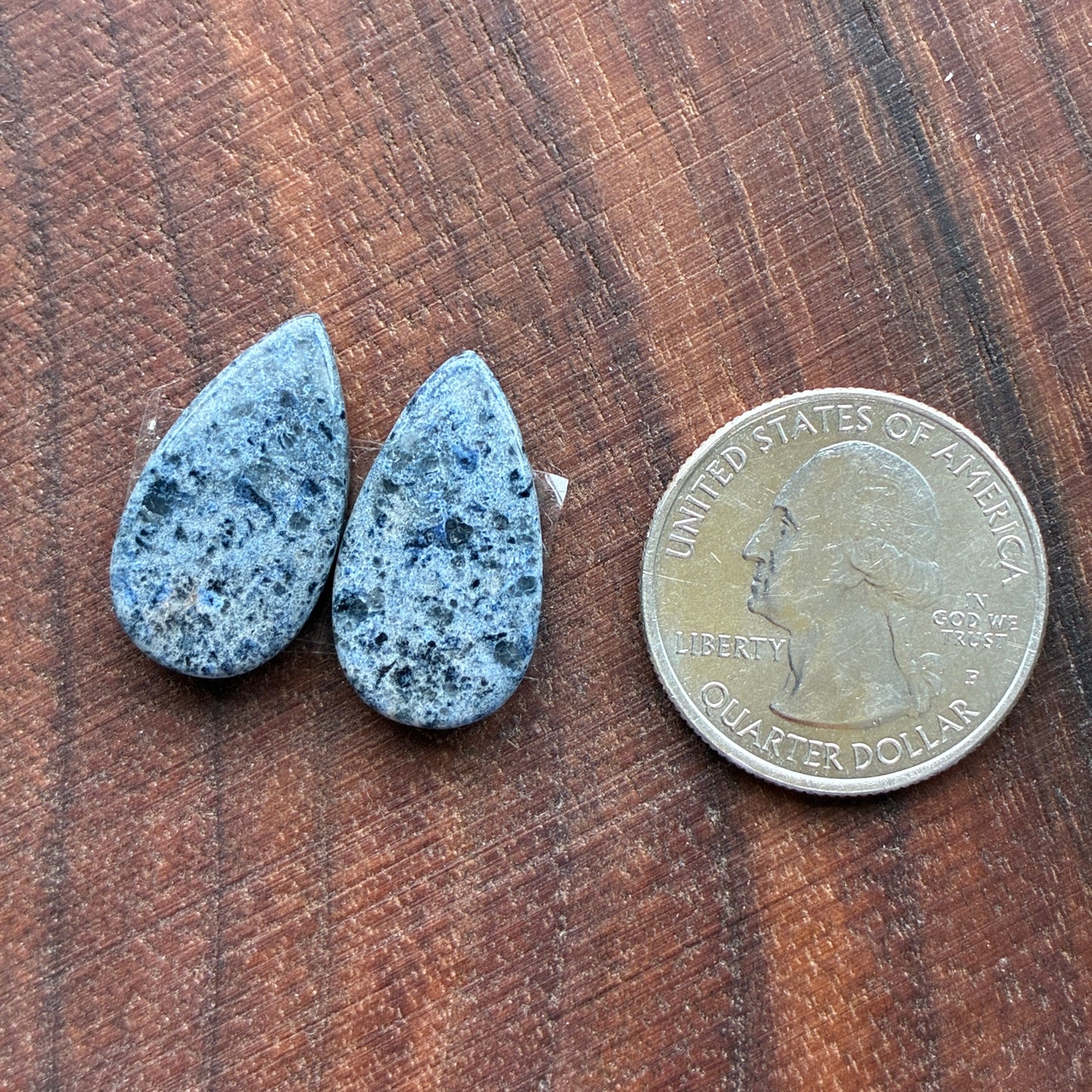 Dumortierite - Cabochon Pair - Oval - Teardrop