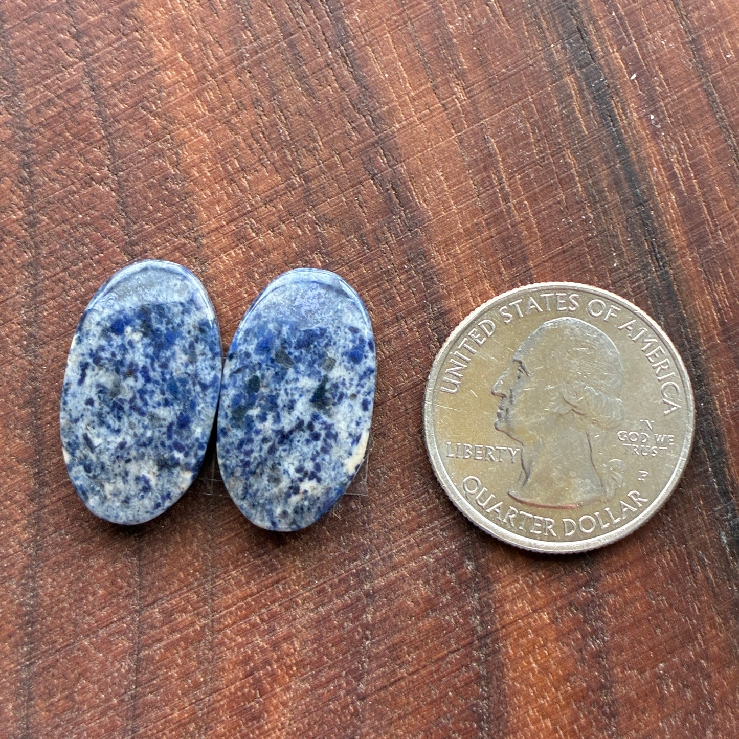 Dumortierite - Cabochon Pair - Oval - Teardrop