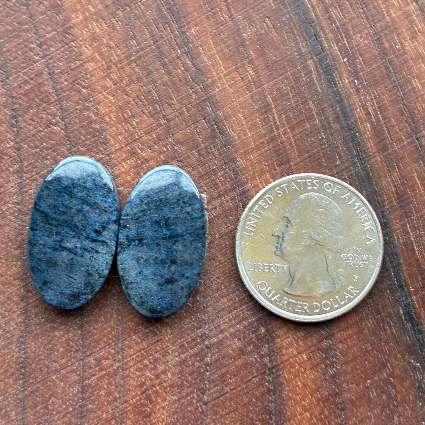 Dumortierite - Cabochon Pair - Oval - Teardrop
