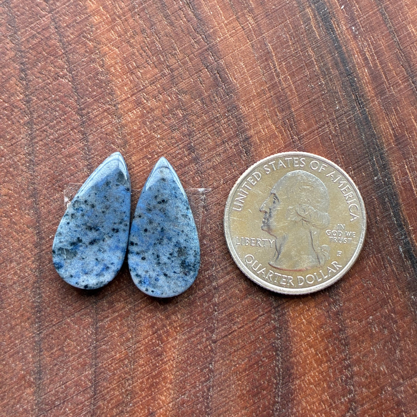 Dumortierite - Cabochon Pair - Oval - Teardrop