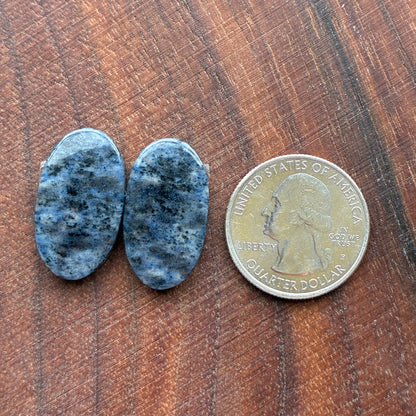 Dumortierite - Cabochon Pair - Oval - Teardrop