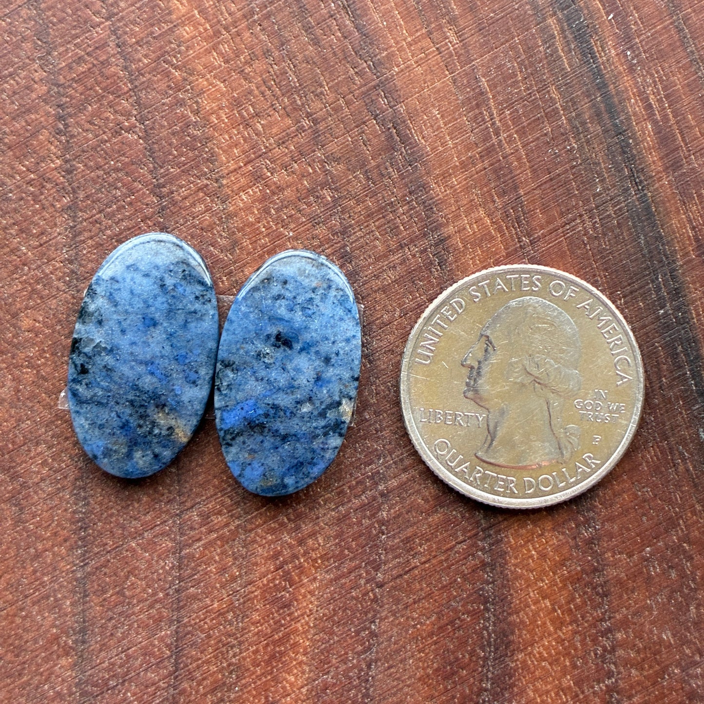 Dumortierite - Cabochon Pair - Oval - Teardrop