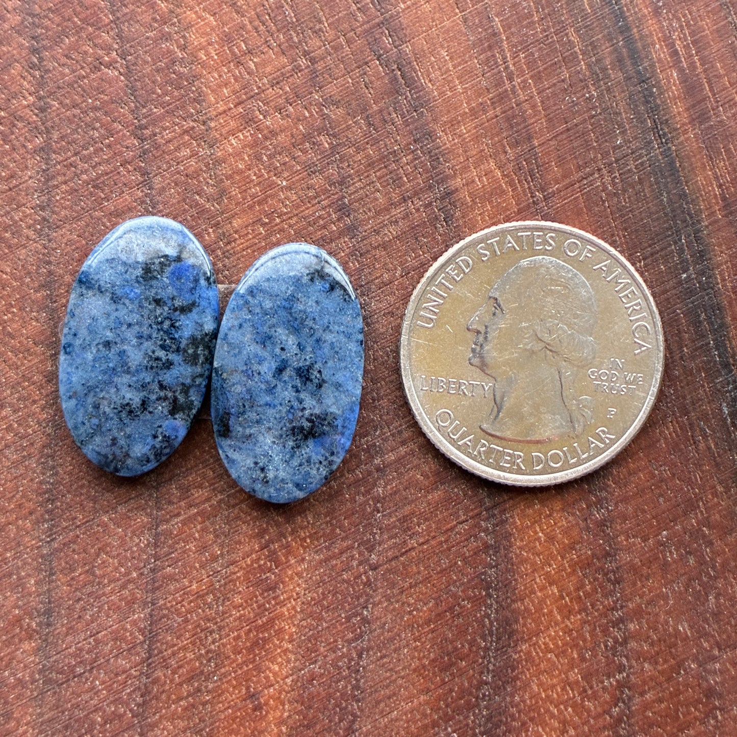 Dumortierite - Cabochon Pair - Oval - Teardrop