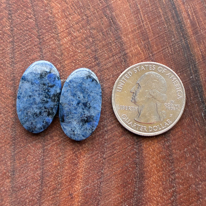 Dumortierite - Cabochon Pair - Oval - Teardrop