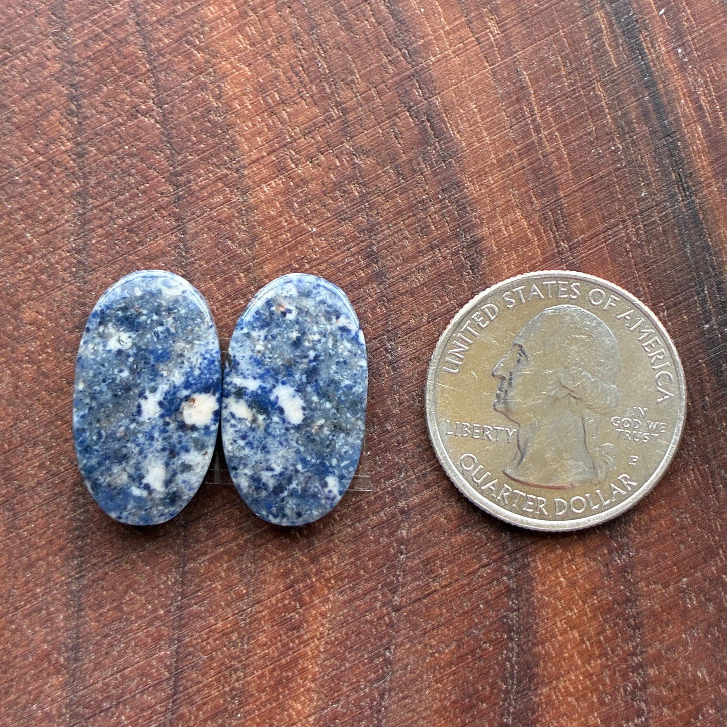 Dumortierite - Cabochon Pair - Oval - Teardrop