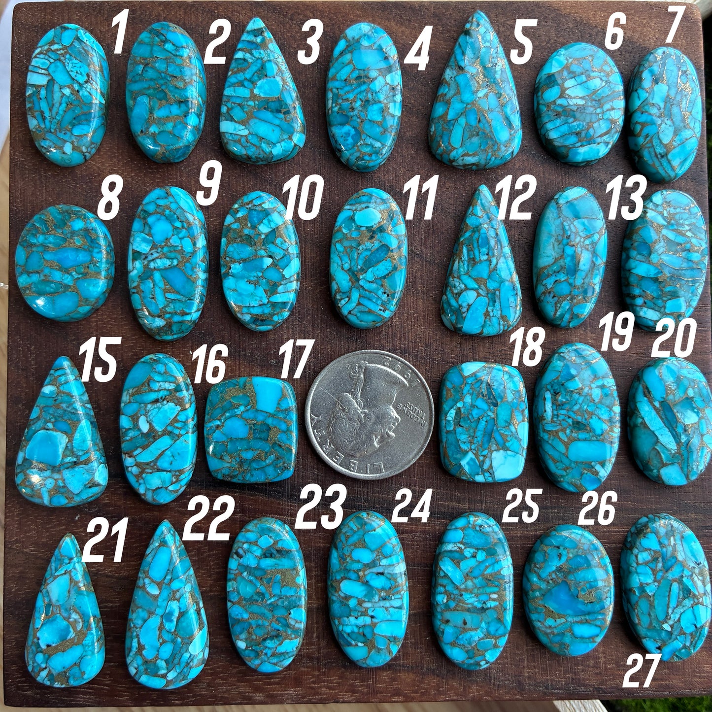 Turquoise Copper - Cabochon - Oval - Teardrop