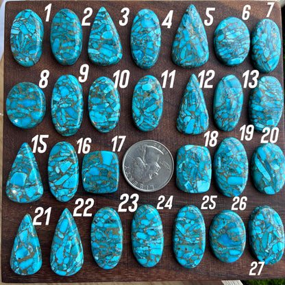 Turquoise Copper - Cabochon - Oval - Teardrop