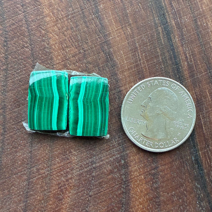 Malachite - Cabochon Pair - Oval - Teardrop - Square - Round