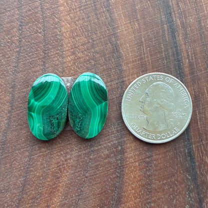 Malachite - Cabochon Pair - Oval - Teardrop - Square - Round