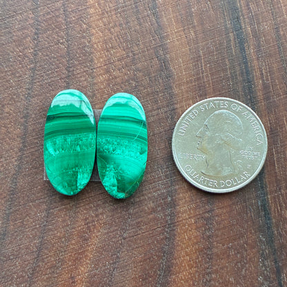 Malachite - Cabochon Pair - Oval - Teardrop - Square - Round