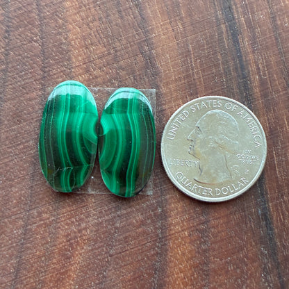 Malachite - Cabochon Pair - Oval - Teardrop - Square - Round