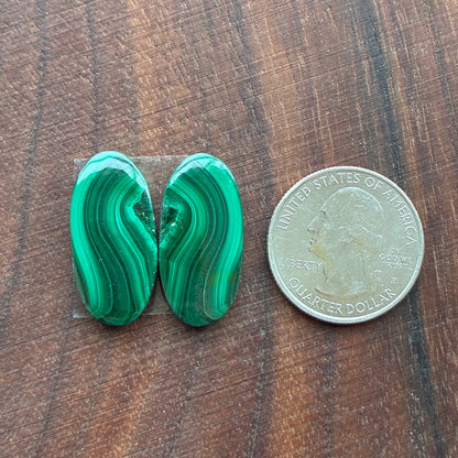Malachite - Cabochon Pair - Oval - Teardrop - Square - Round