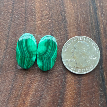 Malachite - Cabochon Pair - Oval - Teardrop - Square - Round