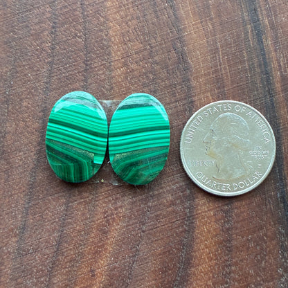 Malachite - Cabochon Pair - Oval - Teardrop - Square - Round