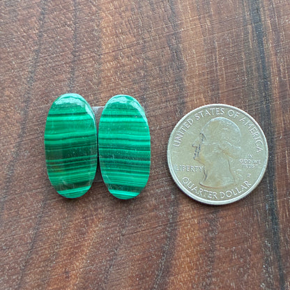Malachite - Cabochon Pair - Oval - Teardrop - Square - Round