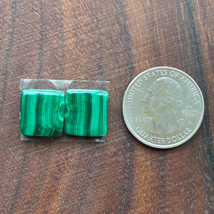 Malachite - Cabochon Pair - Oval - Teardrop - Square - Round