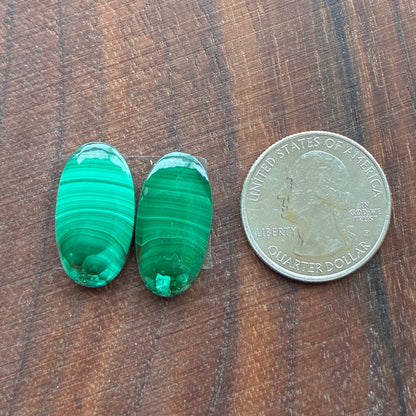 Malachite - Cabochon Pair - Oval - Teardrop - Square - Round