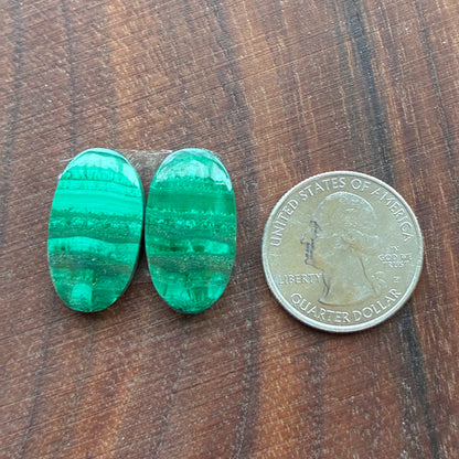 Malachite - Cabochon Pair - Oval - Teardrop - Square - Round