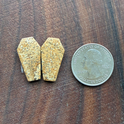 Picture Jasper - Cabochon Pair - Oval - Teardrop - Square - coffin