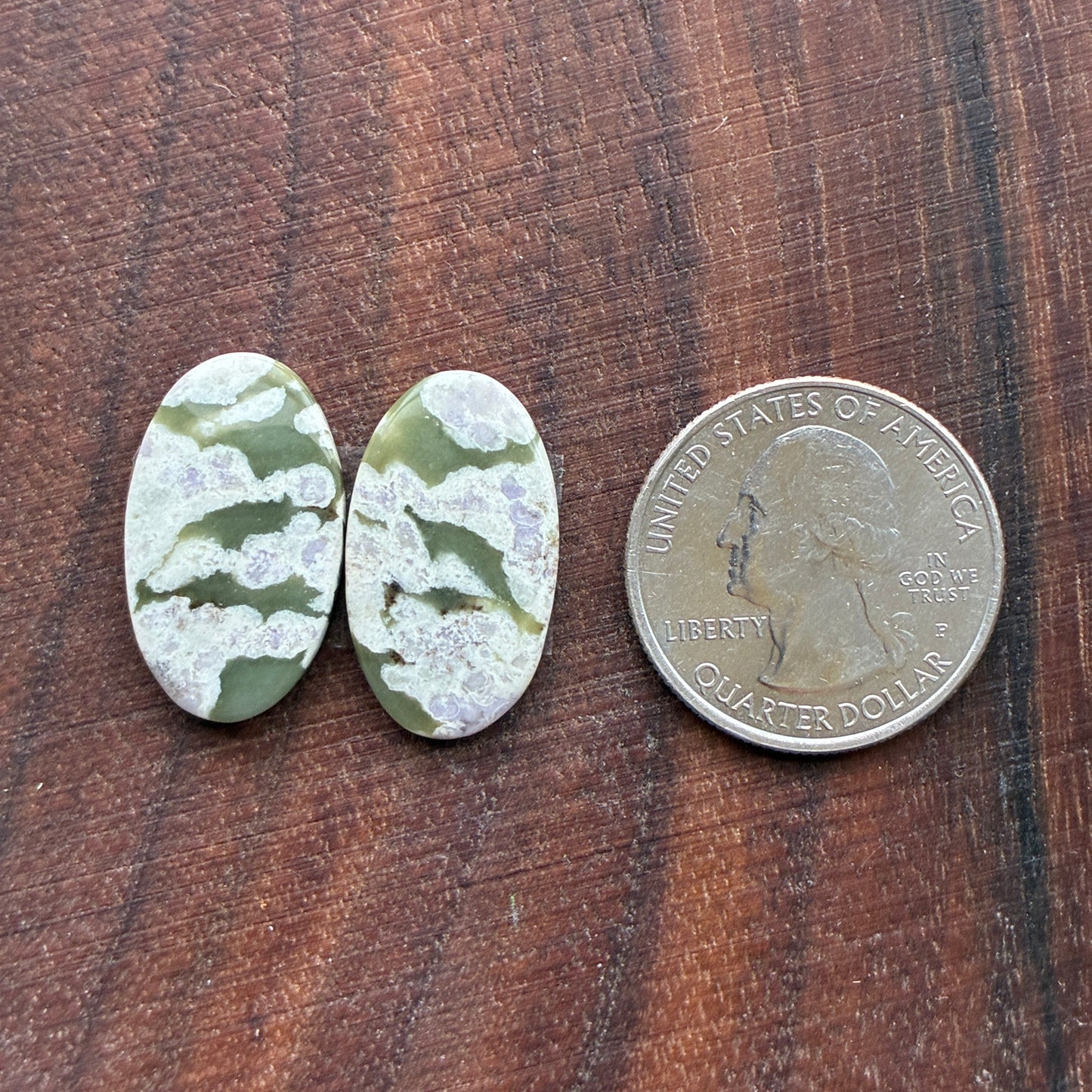 Peace Jade - Cabochon Pair - Oval - Teardrop - Square