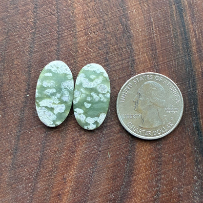 Peace Jade - Cabochon Pair - Oval - Teardrop - Square