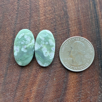 Peace Jade - Cabochon Pair - Oval - Teardrop - Square